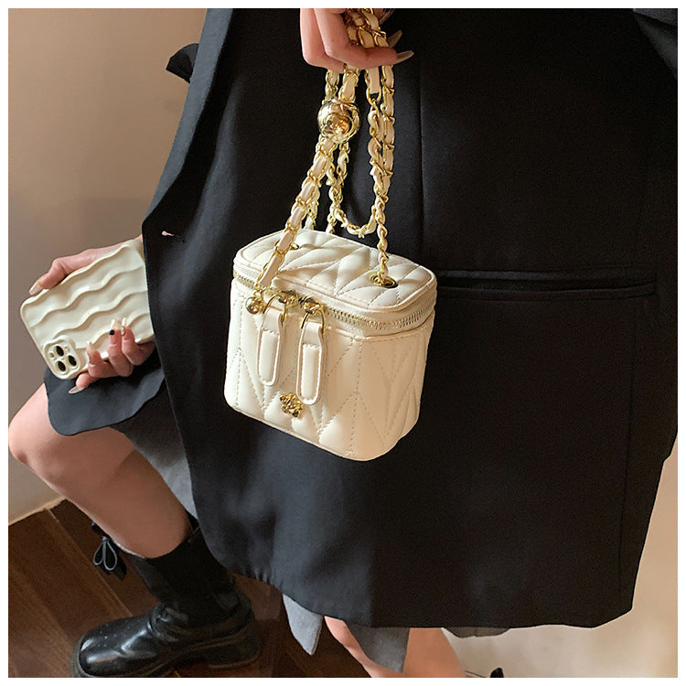 Beige Chic Quilted Mini Box Crossbody Bag - Luxury Style Chain Purse for Women Tristar Online