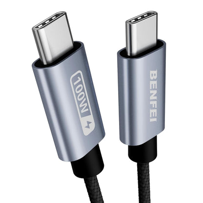 BENFEI 351SL-6F 100W USB-C to USB-C Fast Charging Cable Aluminum Shell Tangle-Free Silicone Tristar Online