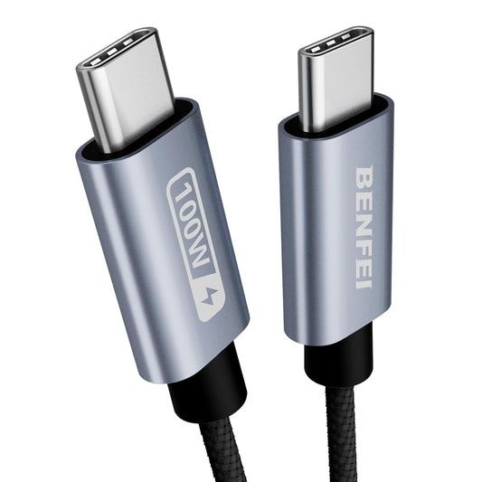 BENFEI 351SL-6F 100W USB-C to USB-C Fast Charging Cable Aluminum Shell Tangle-Free Silicone Tristar Online
