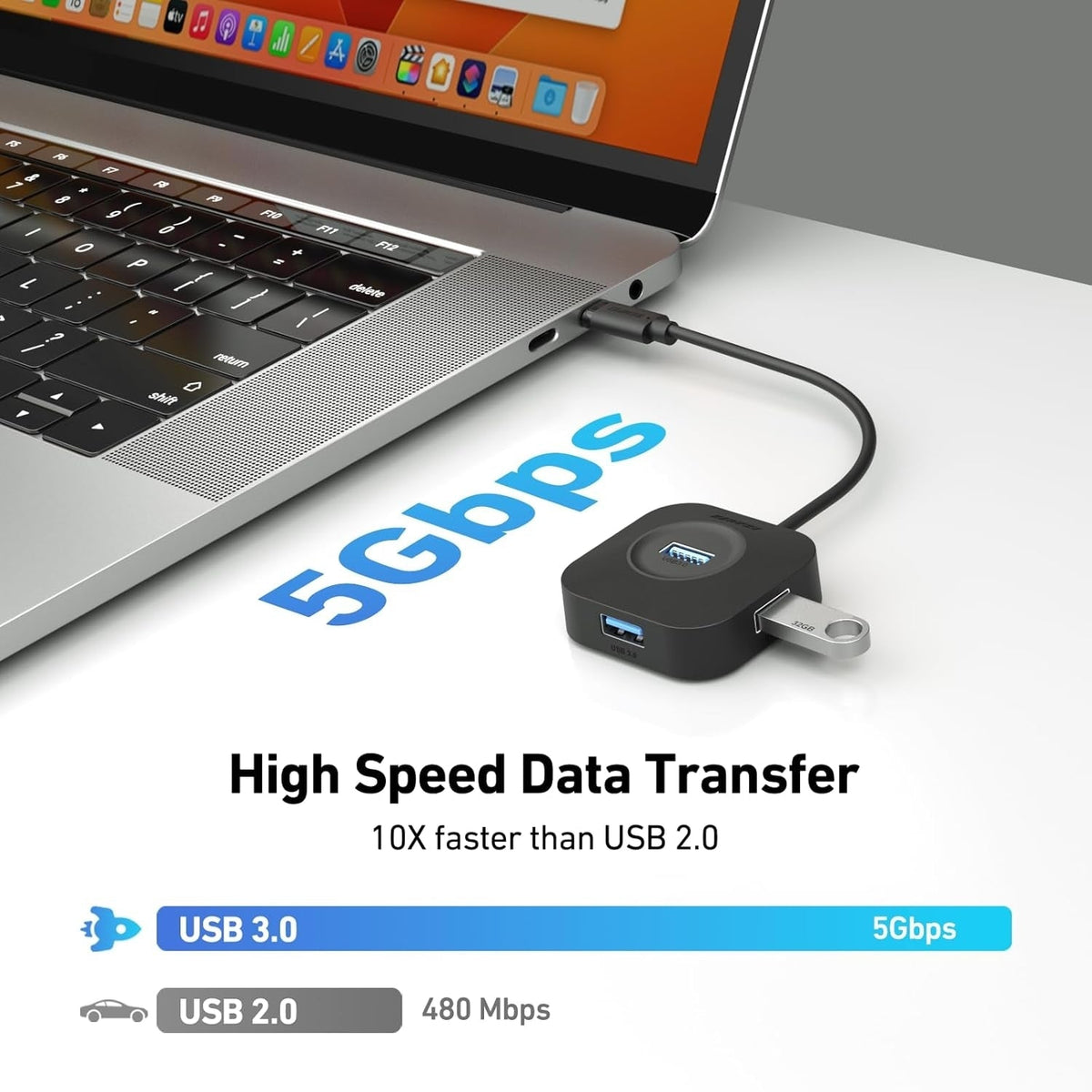 BENFEI 371BK USB-C 4-port USB 3.0 Hub Tristar Online