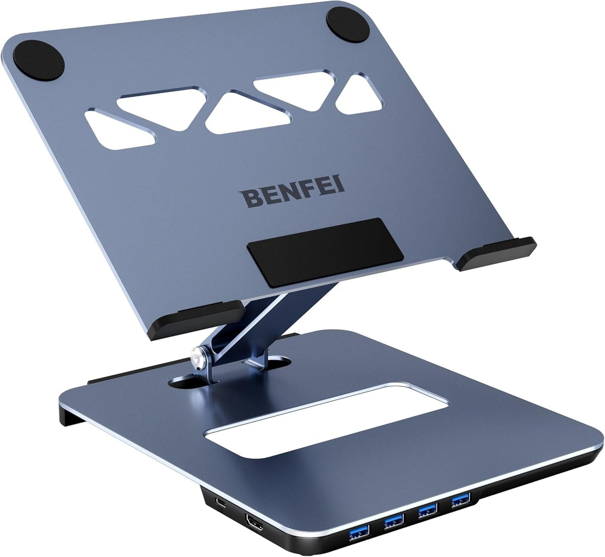 BENFEI 380GY Laptop Stand with USB C 6 in1 4K@60Hz HDMI, 4 x USB3.0, 100W PD Docking Station Tristar Online