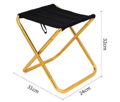 Big Gold Ultralight Portable Folding Camping Stool - Compact Aluminum Chair for Hiking, Fishing & Outdoor Events Tristar Online