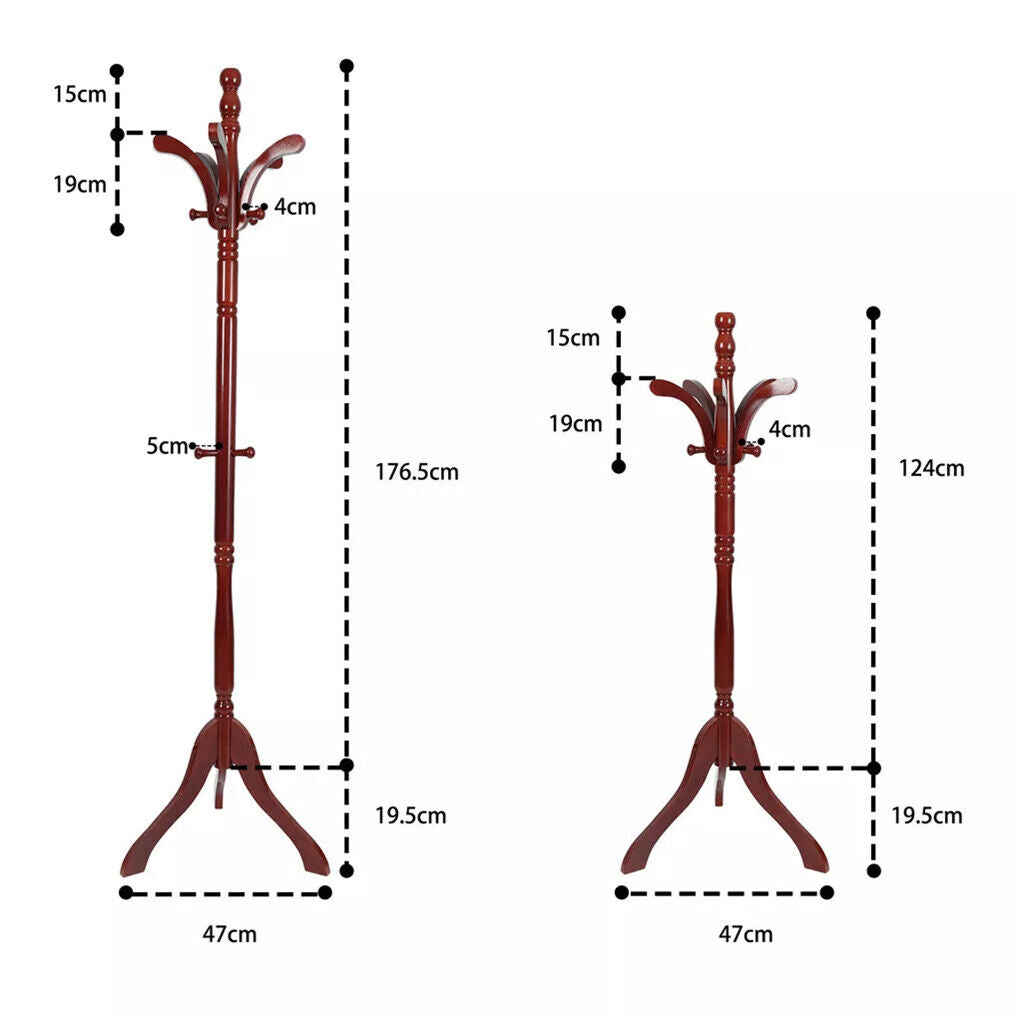 Birch Wood Coat Rack Stand Adjustable Hall Tree Entryway Tristar Online