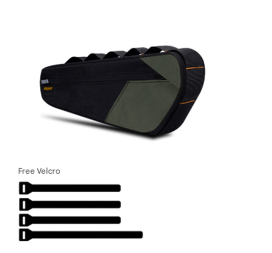 Black and Green Waterproof Bicycle Frame Bag - 2.5L Slim Top Tube Storage Pouch for Cycling Essentials Tristar Online