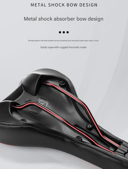 Black and red Mountain Bike Saddle - Comfortable and Durable Bicycle Seat for MTB and Road Bikes Tristar Online