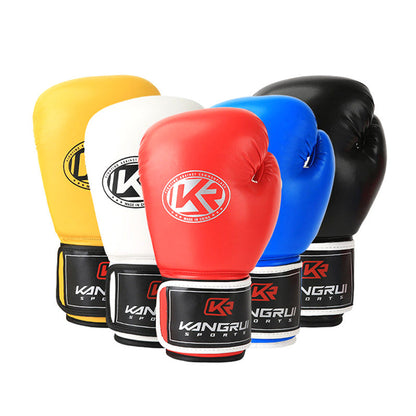 Black And Silver Durable 8oz PU Leather Boxing Gloves - Padded & Ventilated for Training Tristar Online