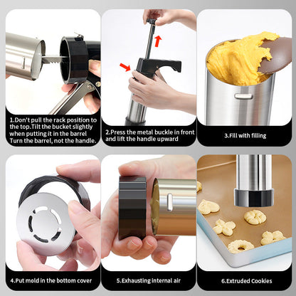 Black Deluxe Cookie Press & Icing Gun Set - 13 Discs & Multiple Nozzles for Baking & Decorating Tristar Online