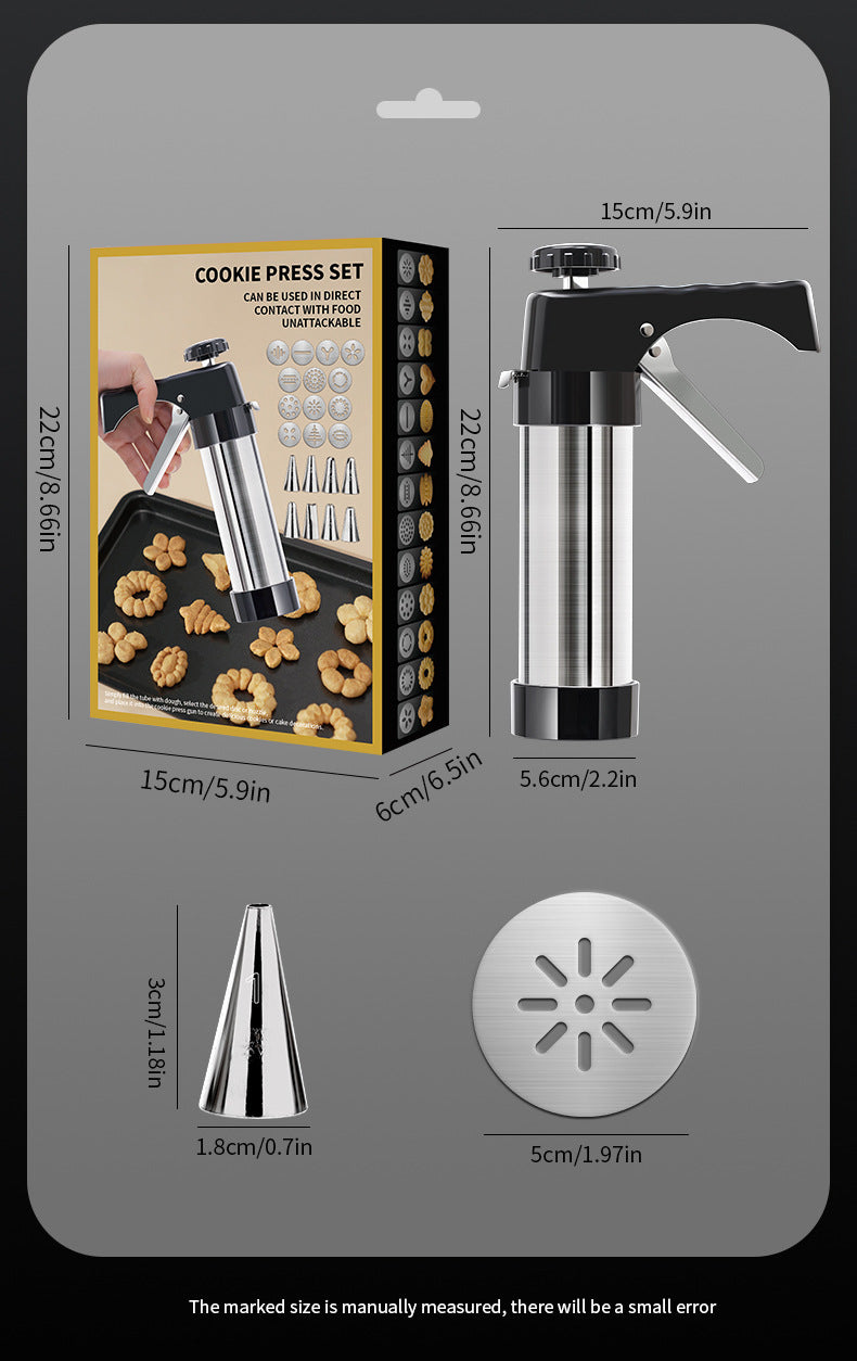 Black Deluxe Cookie Press & Icing Gun Set - 13 Discs & Multiple Nozzles for Baking & Decorating Tristar Online