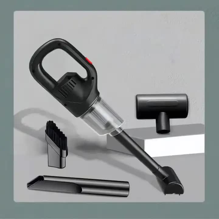 Black Portable Cordless Vacuum Cleaner - 120W, 10KPa Suction, 2000mAh Battery, Lightweight Design, with Soft Brush Attachment Tristar Online