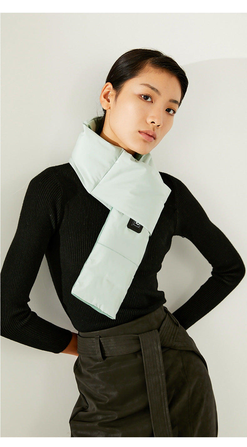 Black USB Electric Heated Scarf - Portable Puffer Neck Warmer with 3-Level Heat Control for Winter Tristar Online