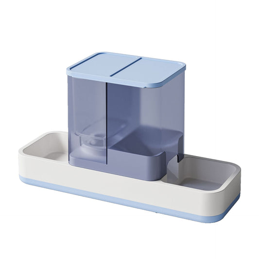 Blue 2-in-1 Automatic Pet Water and Food Dispenser - Gravity Feeder for Cats and Dogs Tristar Online