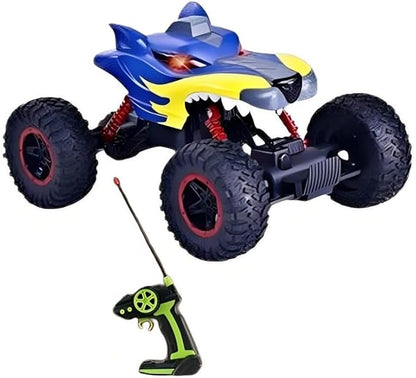 Blue Four-Way Light Wolfhead Bigfoot 1.16 Scale RC Car - Monster Truck