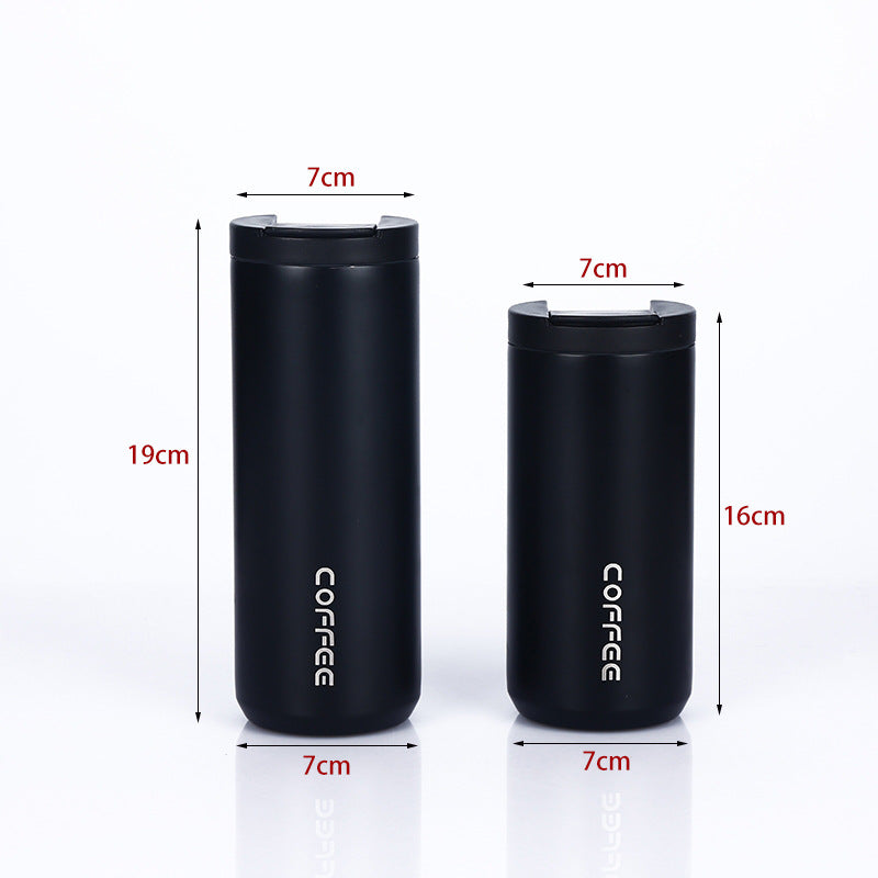 Blue Gradient Color Sleek Insulated Stainless Steel Coffee Tumbler Set (400ml & 500ml) - One-Touch Lid Travel Mugs Tristar Online