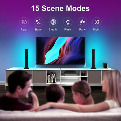Bluetooth LED Light Bars Computer WiFi Atmosphere Ambient Light 2 Bars Tristar