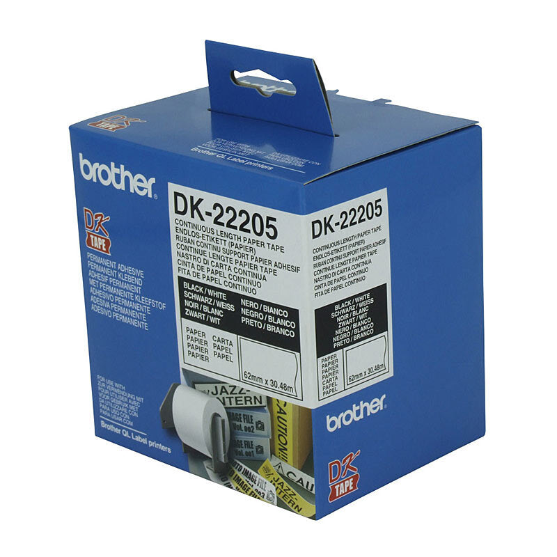 Brother DK22205 White Roll Brother