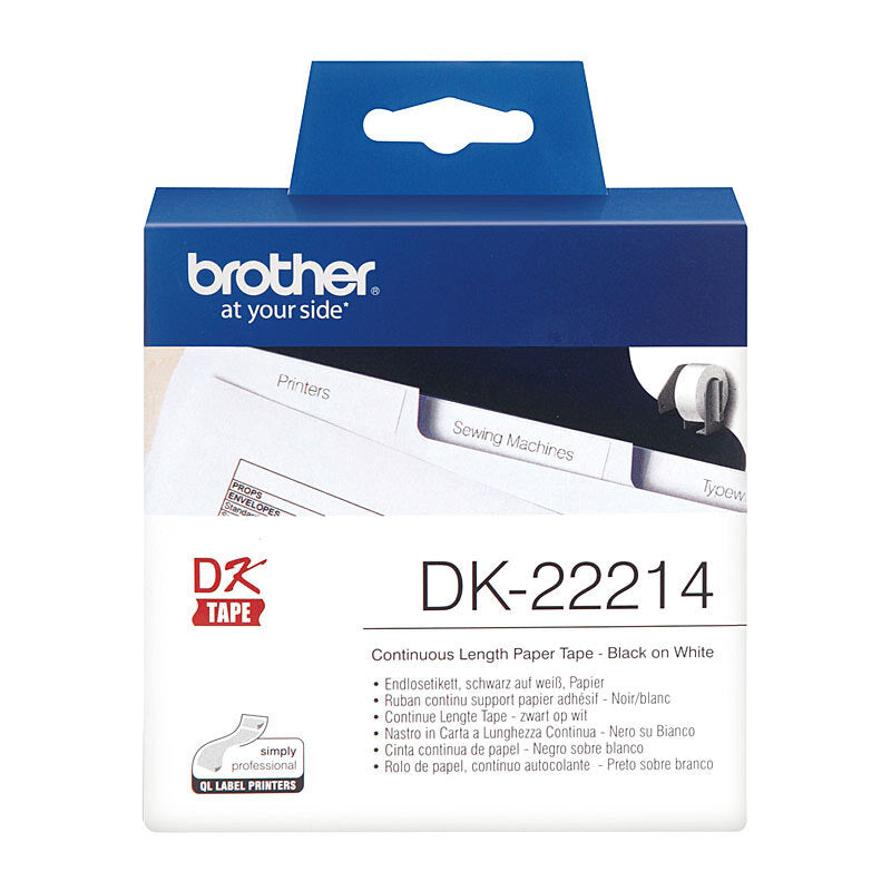 Brother DK22214 White Roll Brother