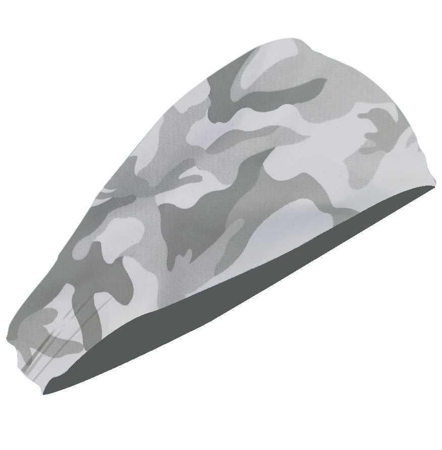 Camouflage Beige 5-Pack Wide Sports Headbands for Women - Non-Slip Yoga Headwraps with Sweat-Wicking Fabric (88% Nylon+12% Spandex) Tristar Online