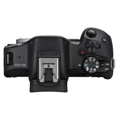 Canon EOS R50 with RF 18-45mm Kit Lens – 24.2MP Mirrorless Camera