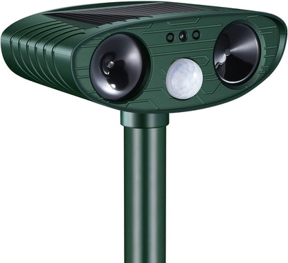 Classic Solar Powered Animal Repeller - PIR Sensor, Ultrasonic & Flashing Light Deterrent for Cats, Dogs, and Birds Tristar Online