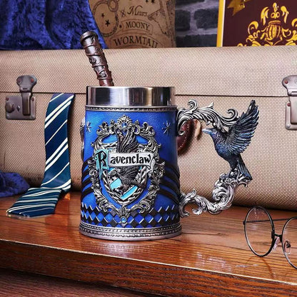 Collectible Fantasy House Crest Tankard Mug - 600ml Stainless Steel Lined Resin Beer Stein(blue) Tristar Online