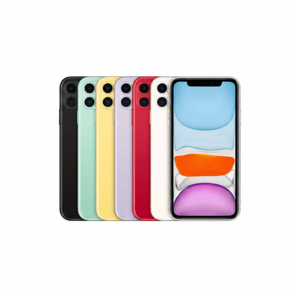 Apple iPhone 11 64GB,128GB,256GB - Black, White, Purple, Yellow, Green, Red - Acceptable - Refurbished (Copy) Apple