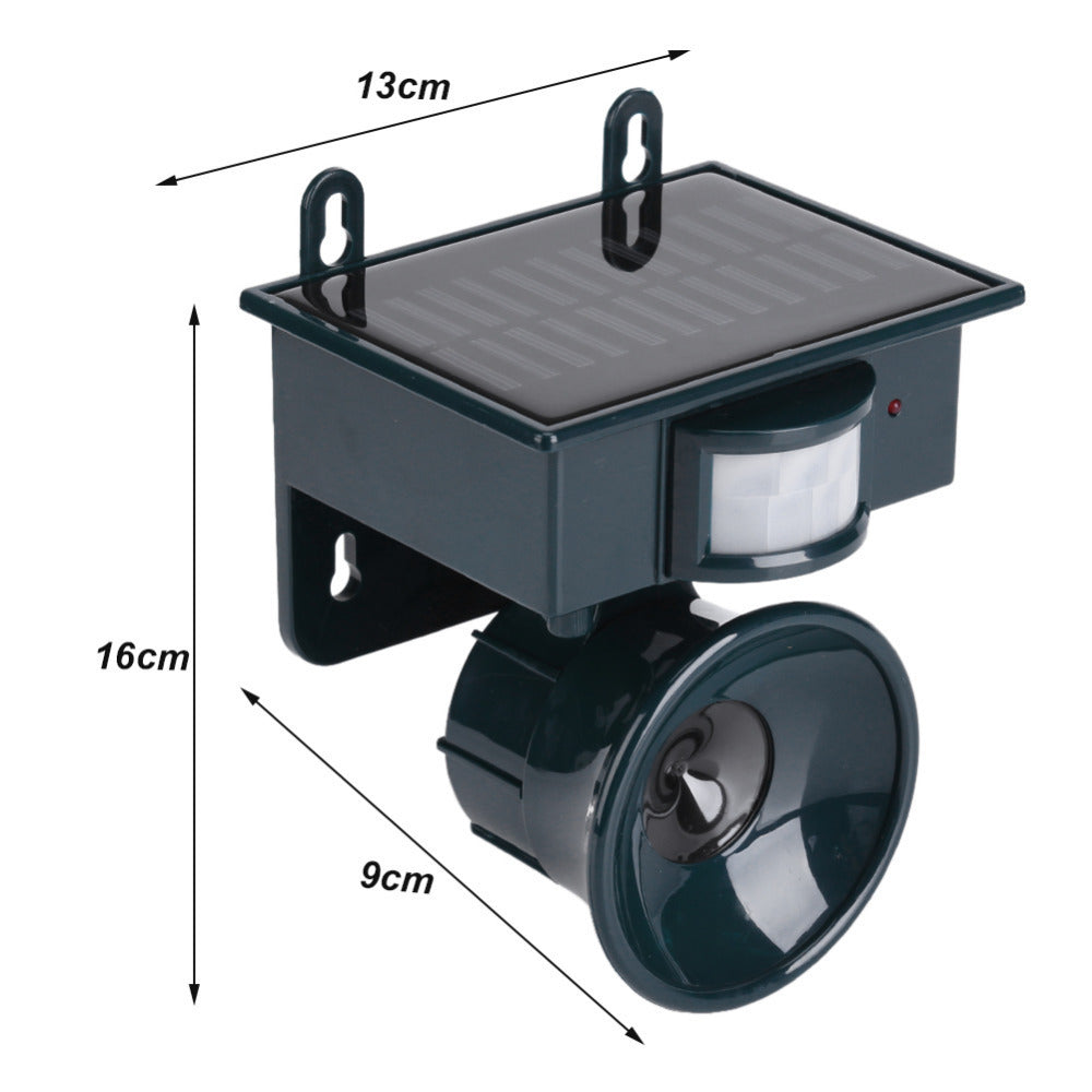 Dark Green Solar Powered Ultrasonic Animal Repeller - Motion Activated Outdoor Pest Deterrent for Garden Tristar Online