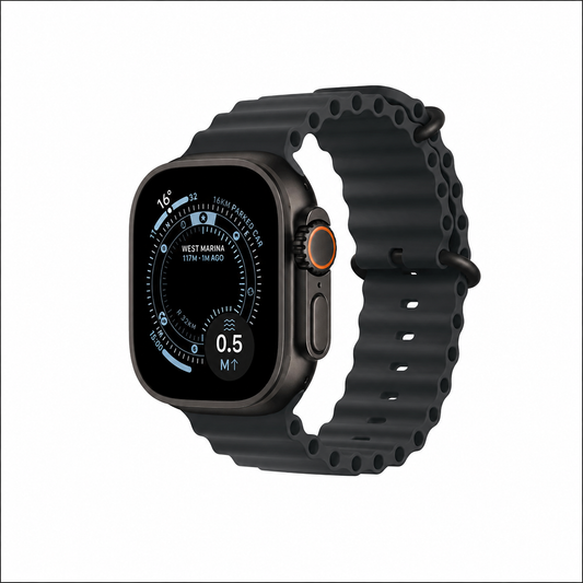 Apple Watch Ultra 3 49mm GPS + Cellular Titanium Smartwatch, Natural Titanium, Black Titanium