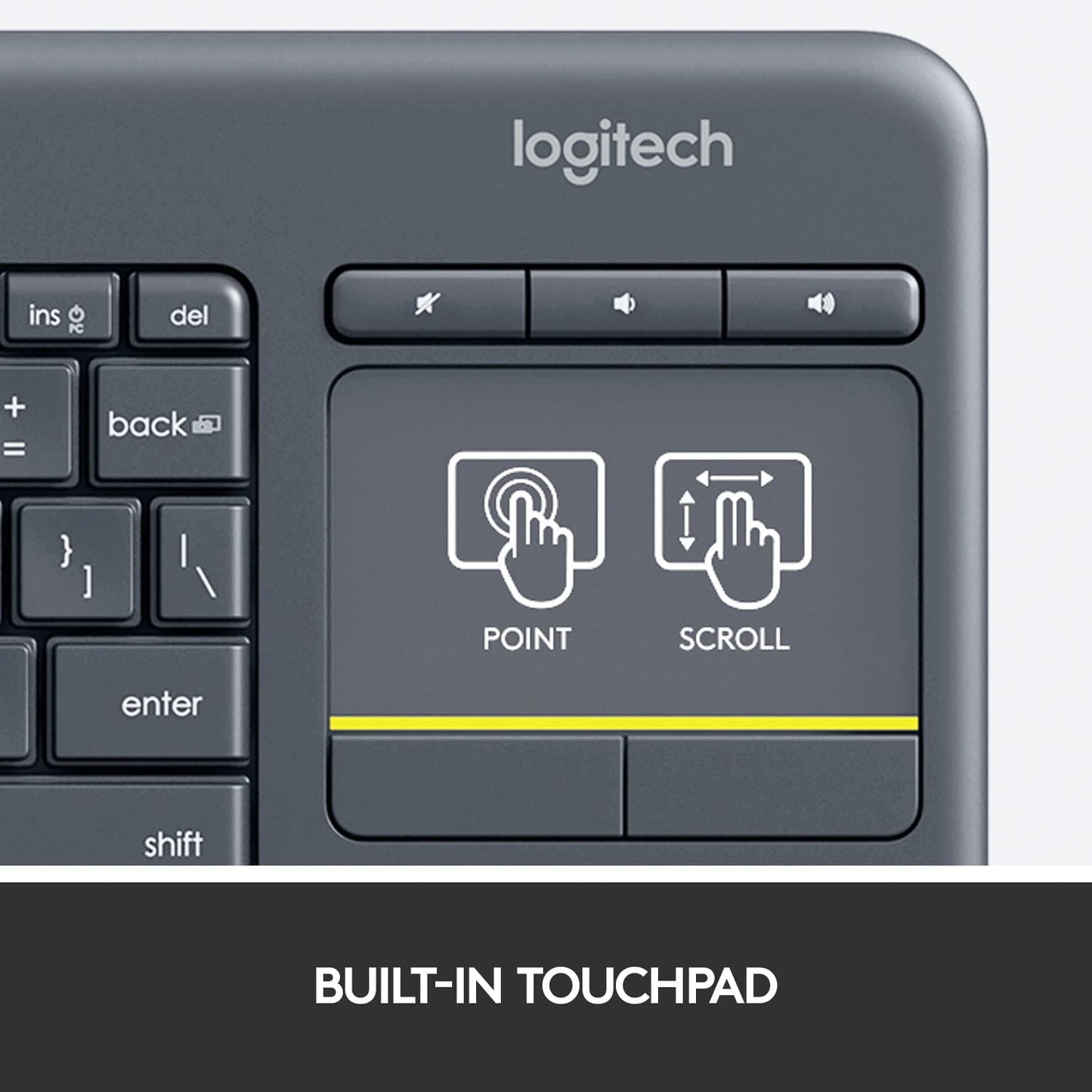 Logitech K400 Plus Wireless Keyboard with Touchpad (OPEN NEVER USED) Logitech