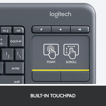 Logitech K400 Plus Wireless Keyboard with Touchpad (OPEN NEVER USED) Logitech