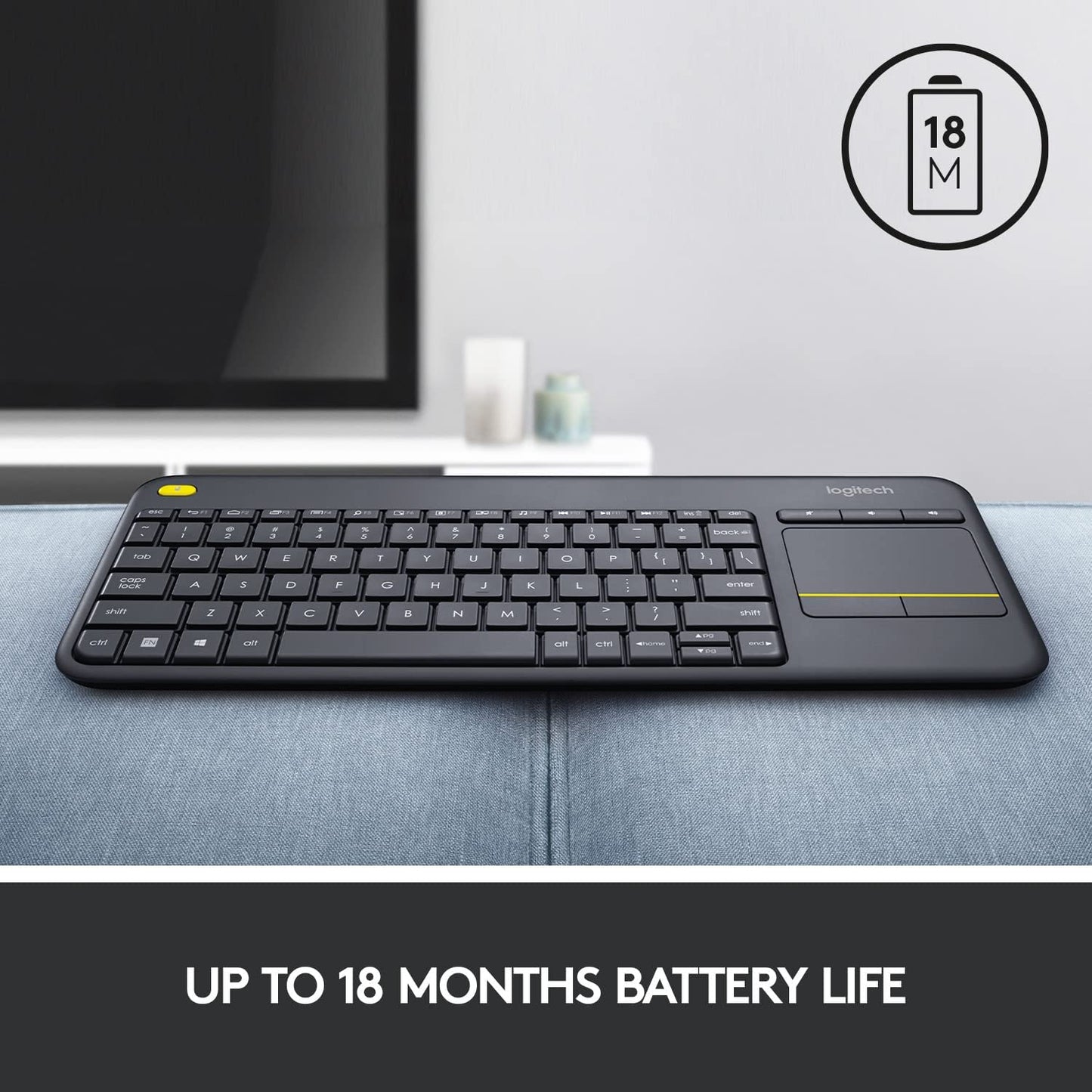 Logitech K400 Plus Wireless Keyboard with Touchpad (OPEN NEVER USED) Logitech