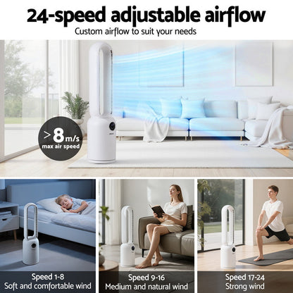 Devanti 2in1 Bladeless Fan Air Purification W/ Remote 88cm Tristar Online