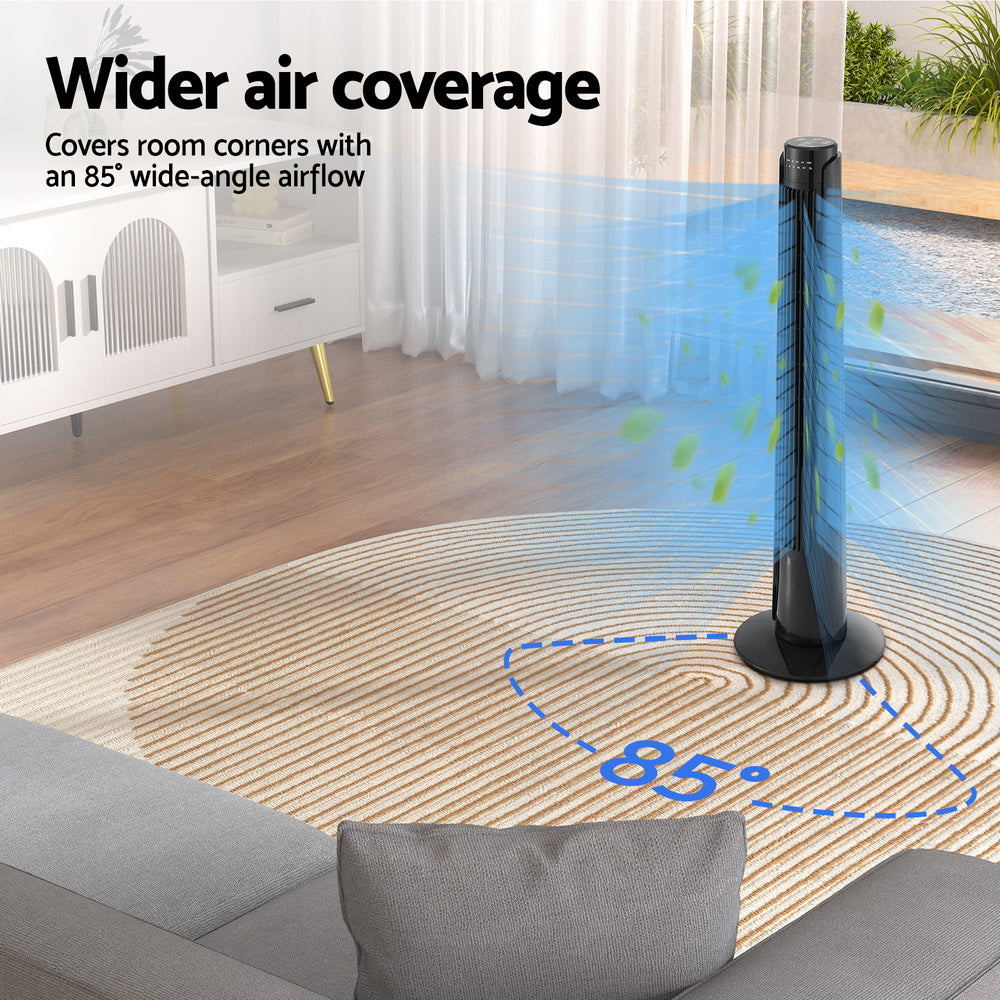 Devanti Tower Fan Oscillating 3 Speeds with Remote 93cm Tristar Online