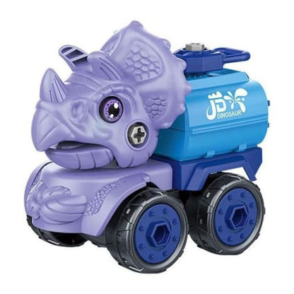 Dinosaur Take Apart Toy Set - Educational Jurassic Construction Toys with Drill for Kids - Puzzle Disassembly, Dinosaur Car Series