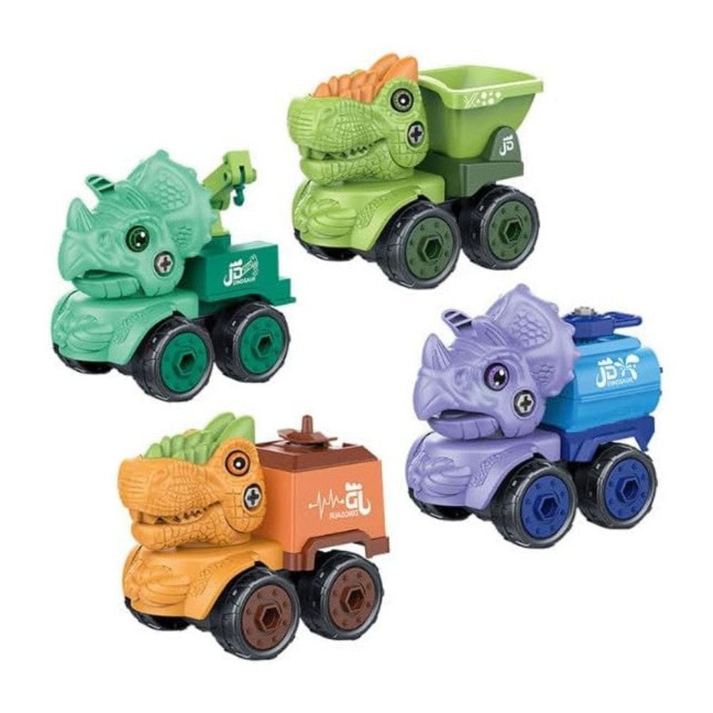 Dinosaur Take Apart Toy Set - Educational Jurassic Construction Toys with Drill for Kids - Puzzle Disassembly, Dinosaur Car Series