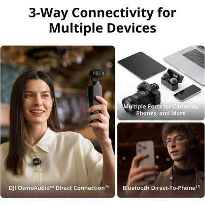 DJI Mic 3 Transmitter, Wireless Mini Microphone for iPhone/Camera/Android, Lightweight & Intuitive, Lavalier Microphone, 32-bit Float, Integrated Timecode, Vlog, Interview, Streaming DJI