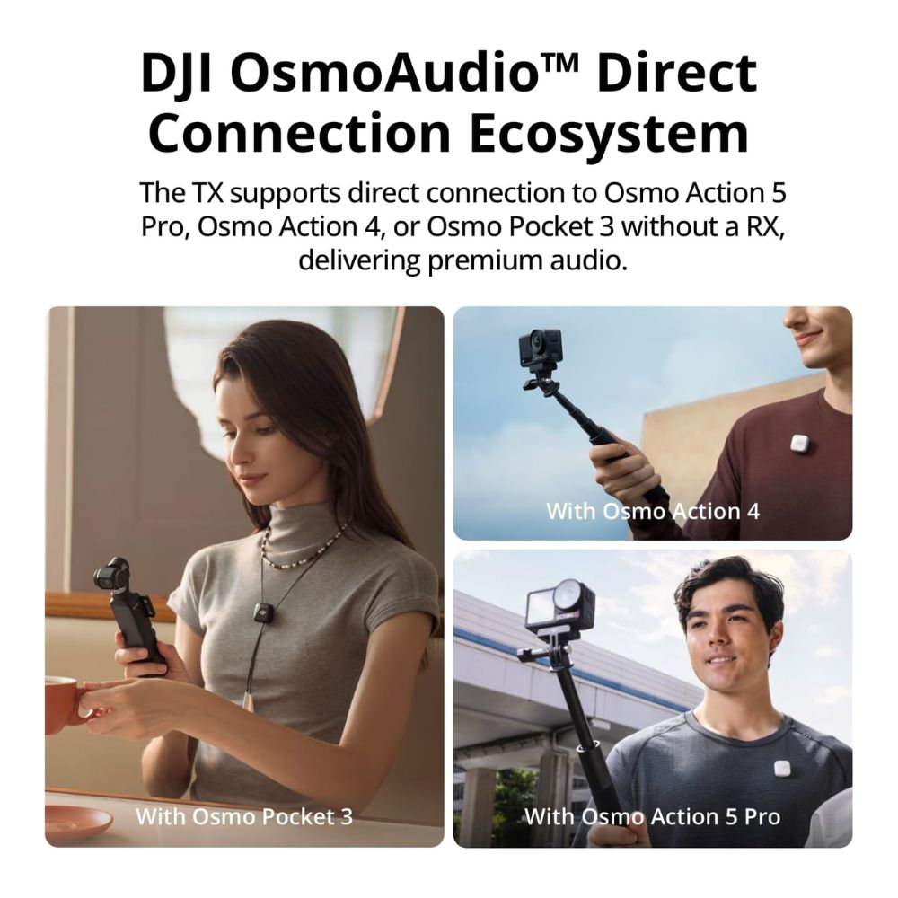 DJI Mic Mini - Ultralight Wireless Microphone System - Dual Transmitters, RX & Charging Case DJI