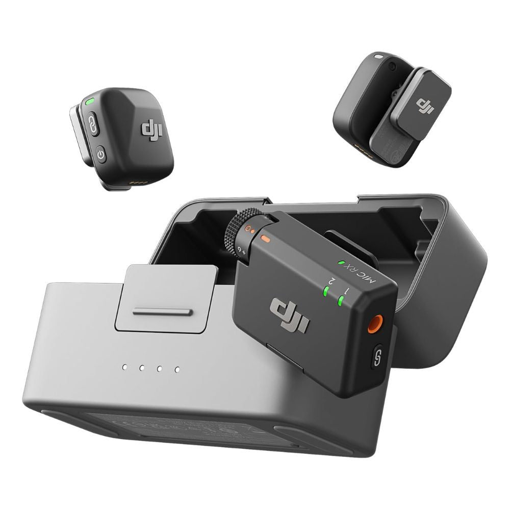 DJI Mic Mini - Ultralight Wireless Microphone System - Dual Transmitters, RX & Charging Case DJI