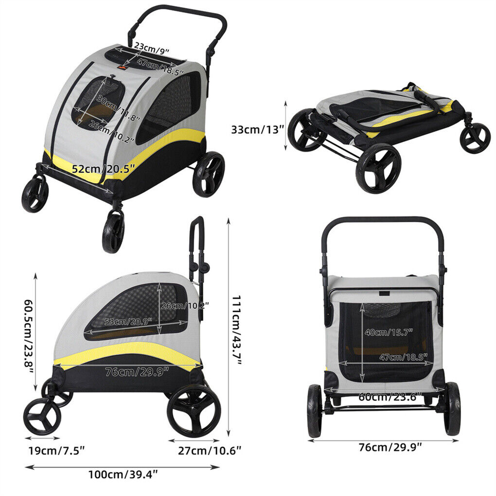 Dog Stroller Large Foldable Pet Travel Cart Tristar Online