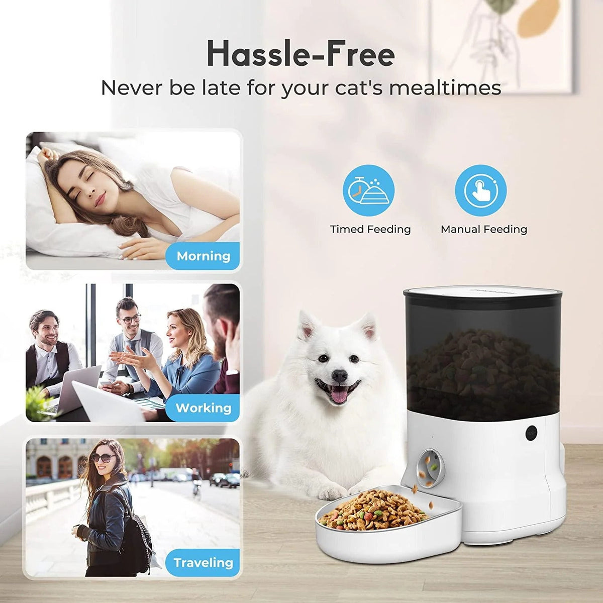 Dogness F12 Cube Programmable Feeder 4L – White Dogness