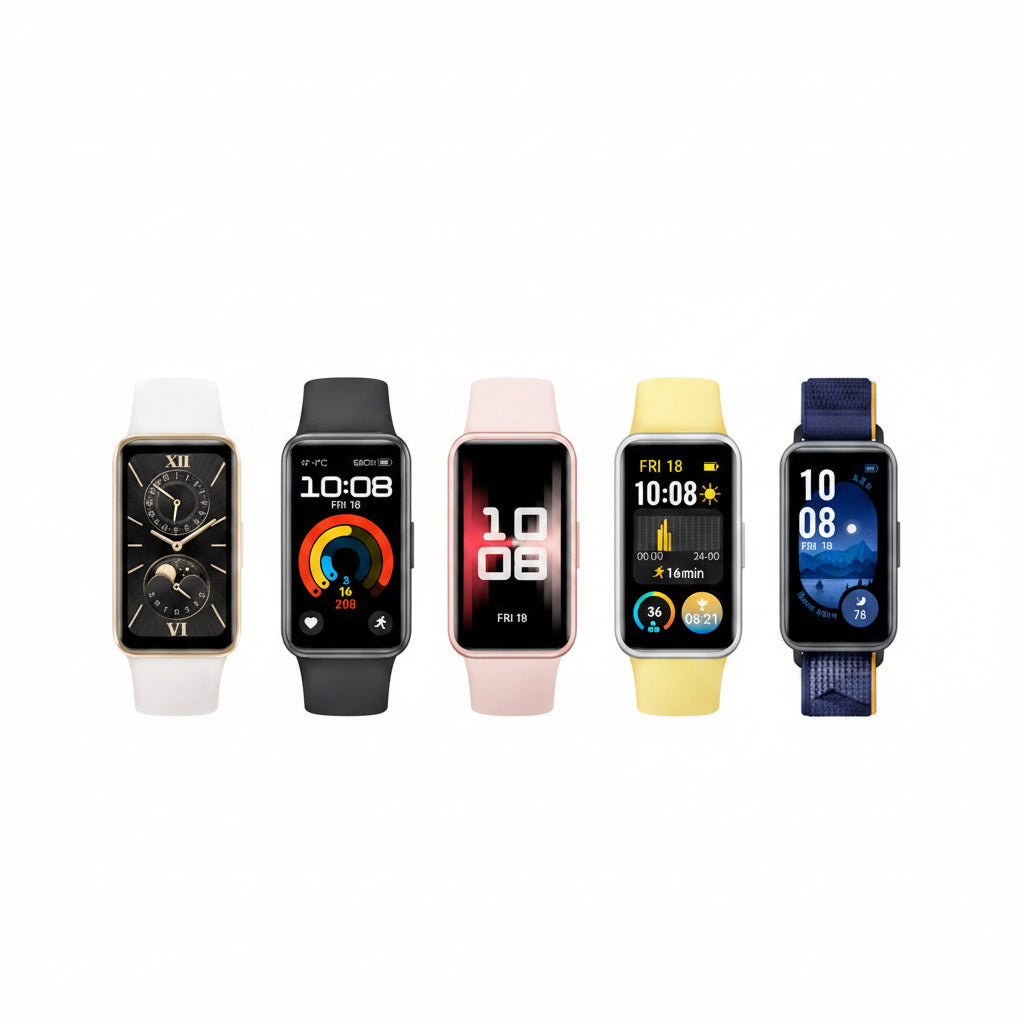 Huawei Band 9 - White, Starry Black, Pink, Yellow, Blue - Fluoroelastomer Strap - CN Version Huawei