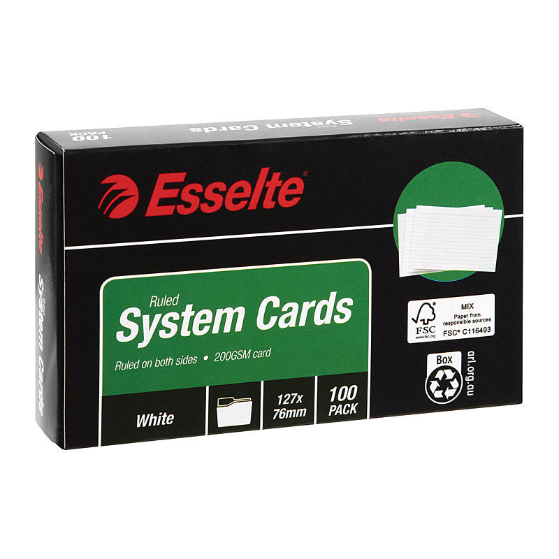 Ess Sys Crd 127X76 (5X3) Pk100 Esselte