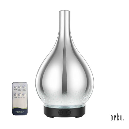 Orku Essential Oil Aroma Diffuser - Mirror 3D Fireworks Light USB Remote