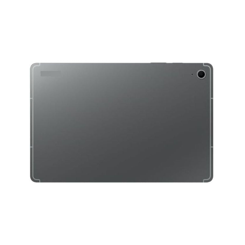 Samsung Galaxy Tab S10 FE+ Plus Gray top-down view with S Pen and keyboard case

