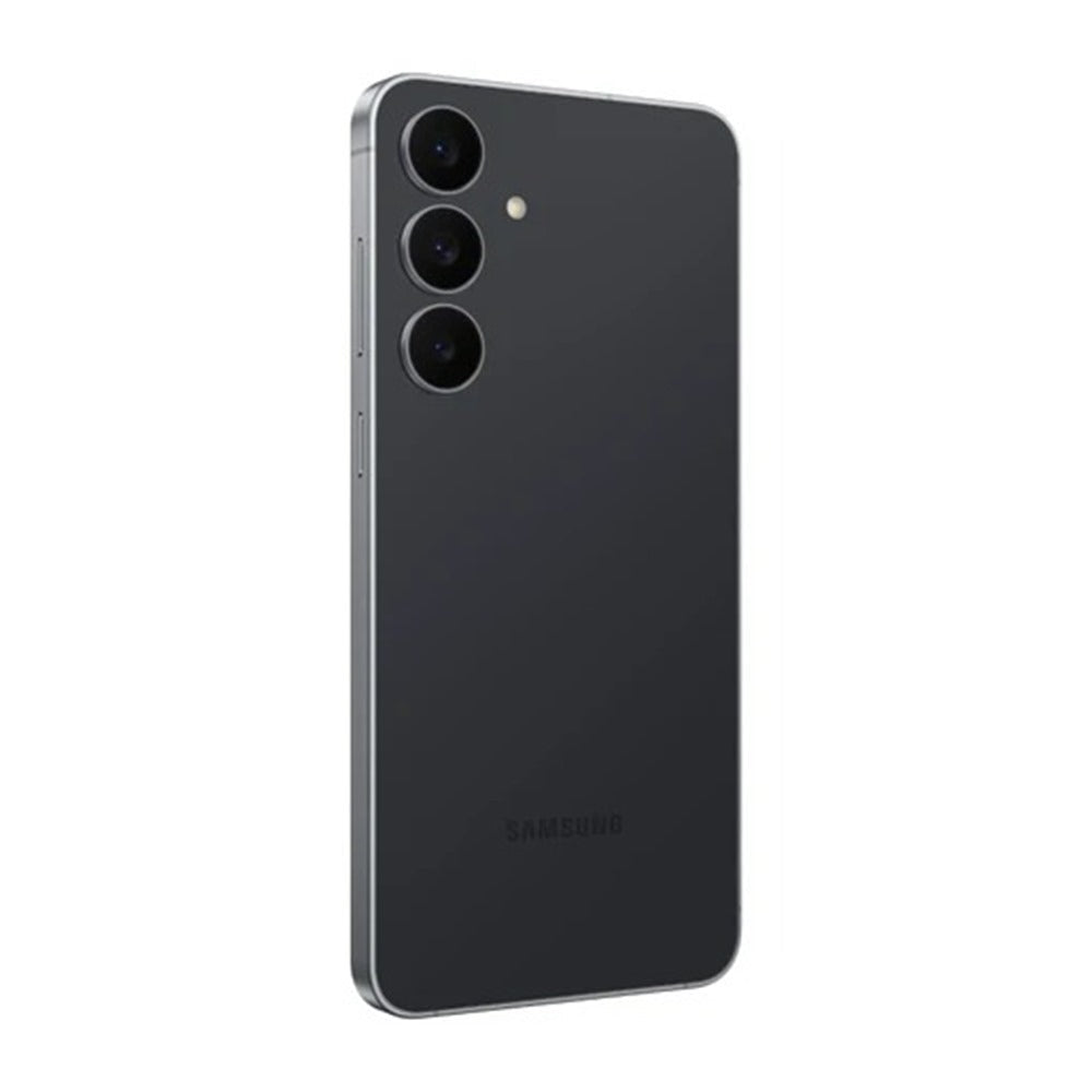 Galaxy S25 FE Jet Black model showing its bright edge-to-edge display