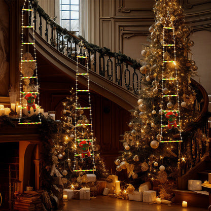 Festive Climbing Santa LED Ladder Light - USB Powered Outdoor Christmas Hanging Decoration with Remote(1.7m) Tristar Online