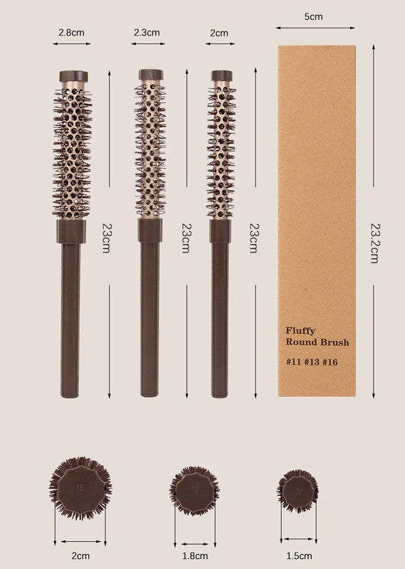 Fluffy Round Hair Brush Set #11 #13 #16 - Volumizing Ceramic Styling Tools for Salon-Perfect Blowouts Tristar Online