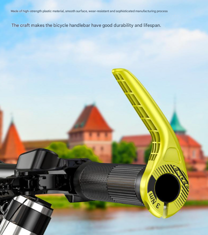 Fluorescent Yellow Ultralight Ergonomic Bike Bar Ends - High-Strength Composite Horn Grips (22.2mm) Tristar Online