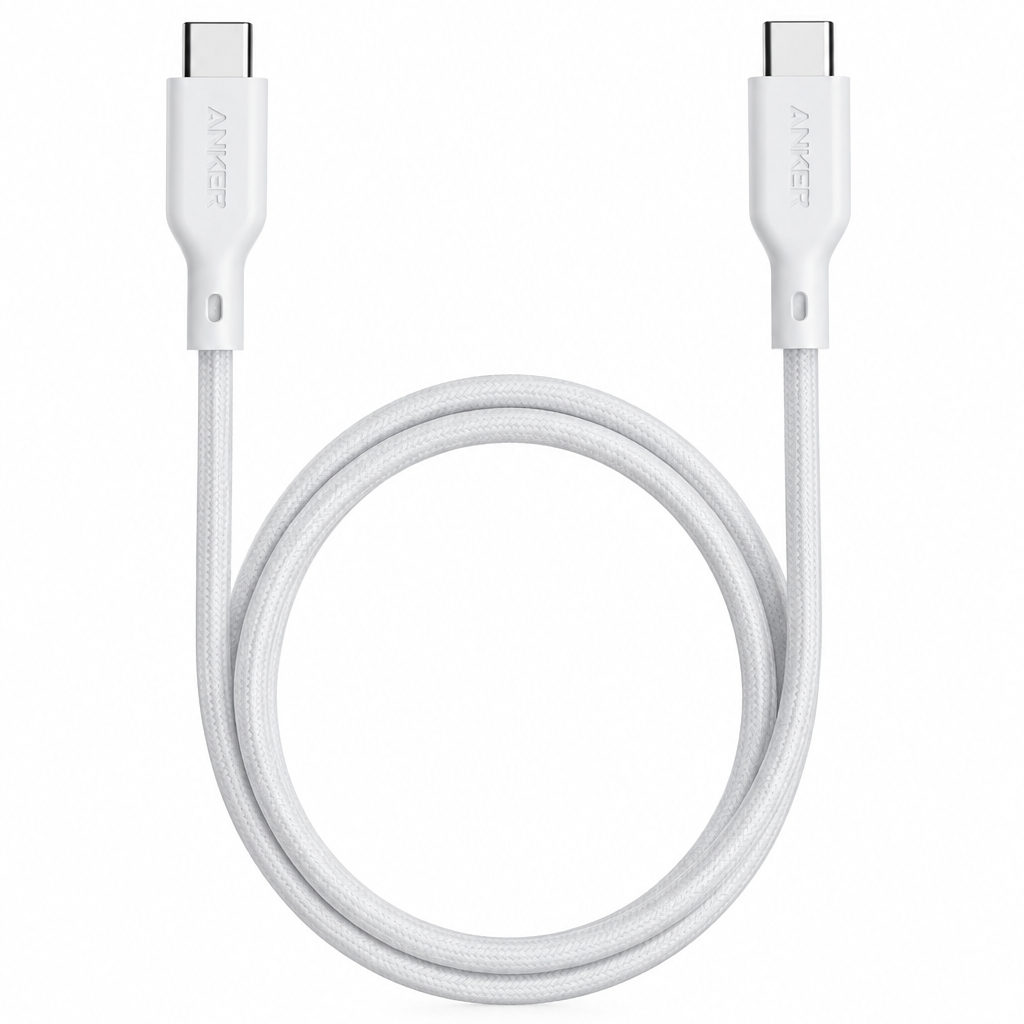 Telstra USB-C to USB-C Cable 1m – Fast Charging Data Transfer - White