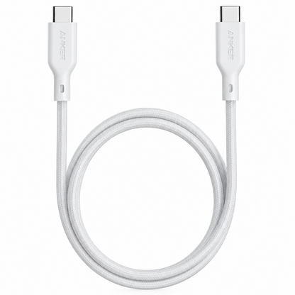 Telstra USB-C to USB-C Cable 1m – Fast Charging Data Transfer - White
