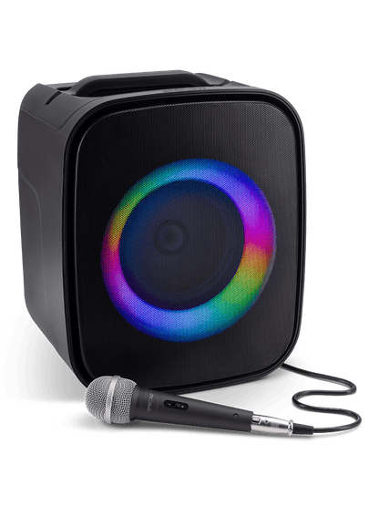 Sprout Soundloop Party Speaker – 60W RMS, LED Light Effects, Microphone & Guitar Inputs – Black  - (AU Version) Box Damage (Copy) Sprout